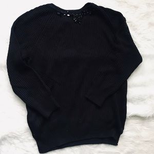 Loft black jewelry sweater